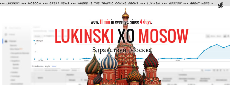 Bildmontage, viele Besucher aus Moskau (mit Kremel)