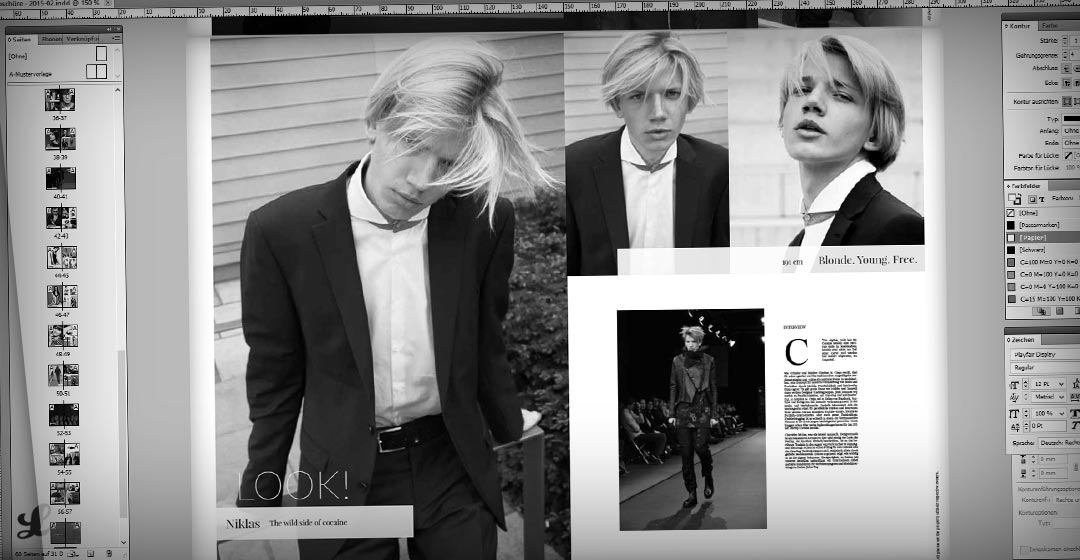 Lukinski design agentur model magazin nick